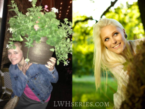 Photos representing Elise from real life and stock photos.